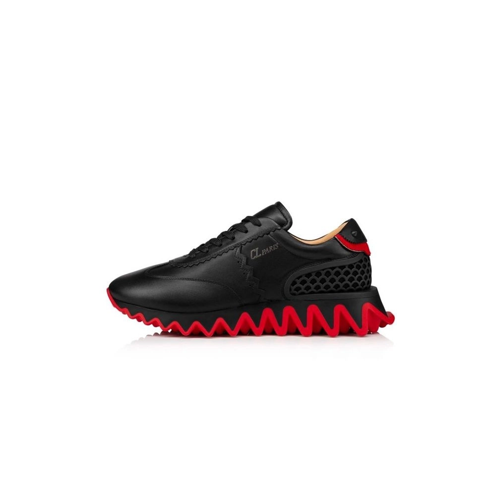 cheap Christian Louboutin Runner Loubishark Flat Black/loubi Claf Sneaker sale