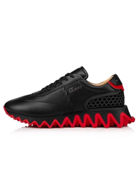 cheap Christian Louboutin Runner Loubishark Flat Black/loubi Claf Sneaker sale