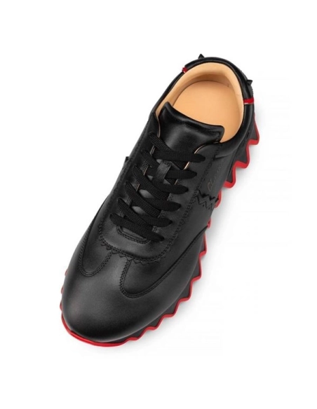 cheap Christian Louboutin Runner Loubishark Flat Black/loubi Claf Sneaker sale