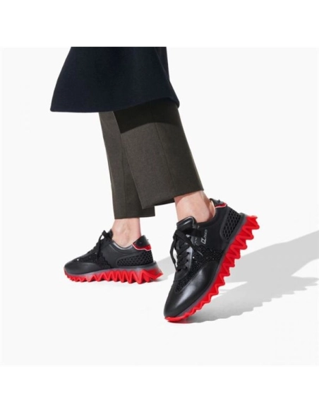cheap Christian Louboutin Runner Loubishark Strass Black/loubi Claf Sneaker sale