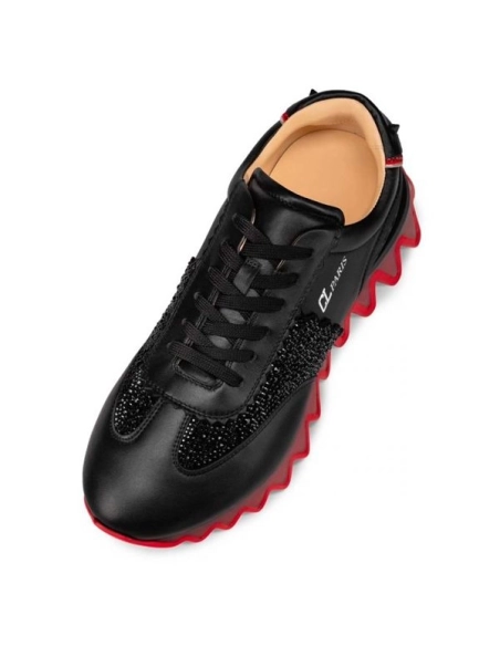 cheap Christian Louboutin Runner Loubishark Strass Black/loubi Claf Sneaker sale