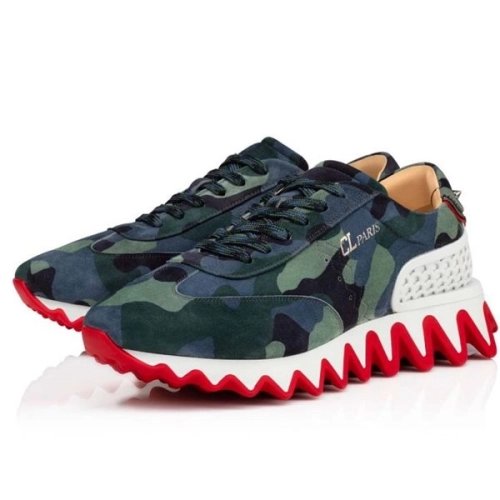 cheap Christian Louboutin Runner Loubishark Multi Veau Velours Sneaker sale