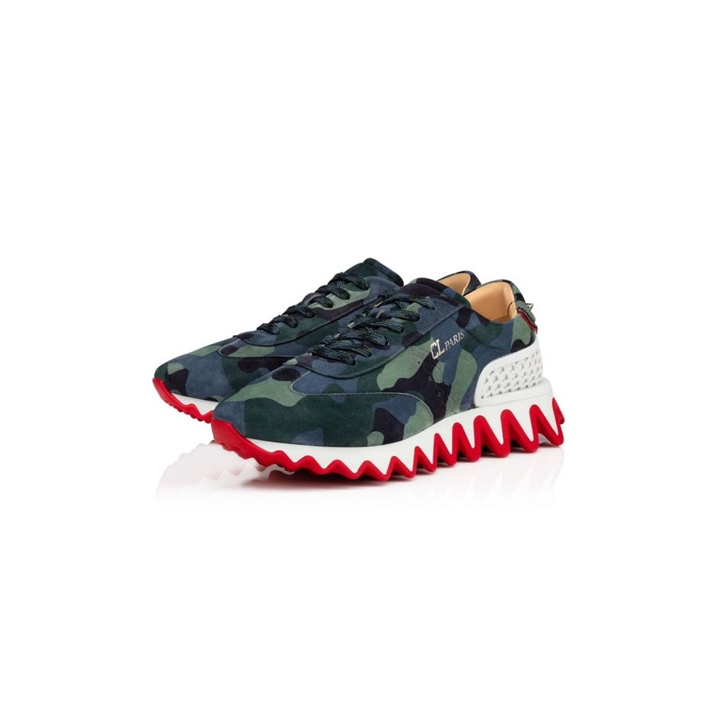 cheap Christian Louboutin Runner Loubishark Multi Veau Velours Sneaker sale