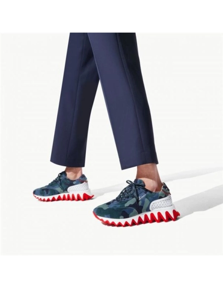 cheap Christian Louboutin Runner Loubishark Multi Veau Velours Sneaker sale
