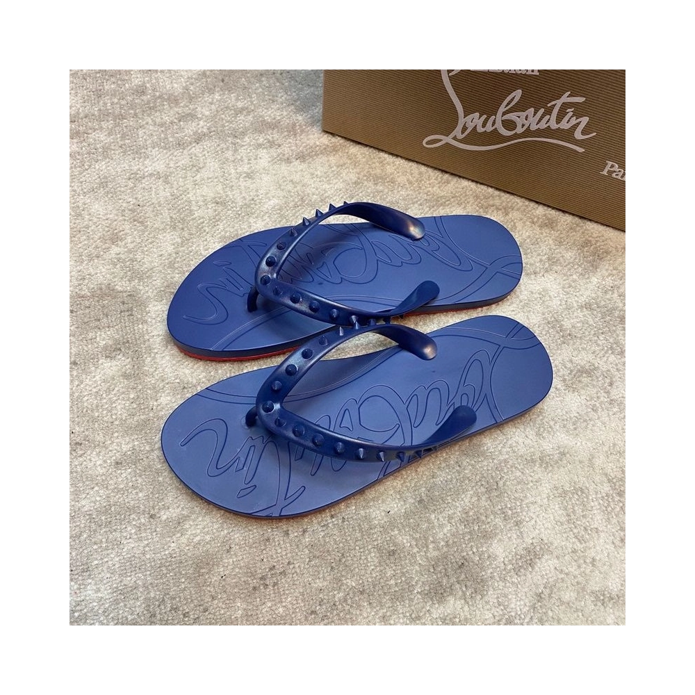 Fake Christian Louboutin Loubi Rubber Flip Flops, Knockoff Christian Louboutin Shoes
