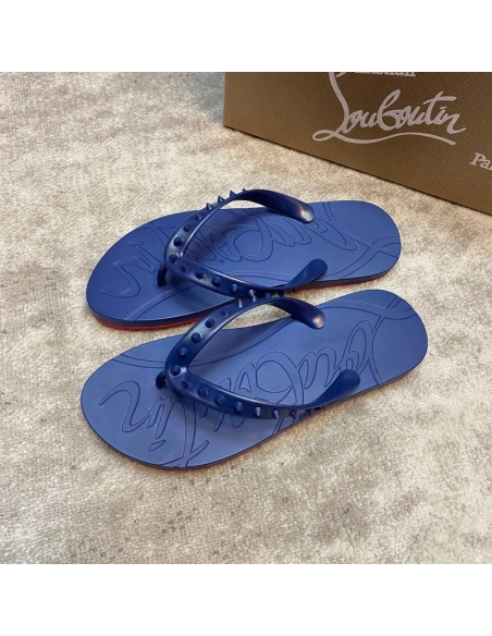 Fake Christian Louboutin Loubi Rubber Flip Flops, Knockoff Christian Louboutin Shoes