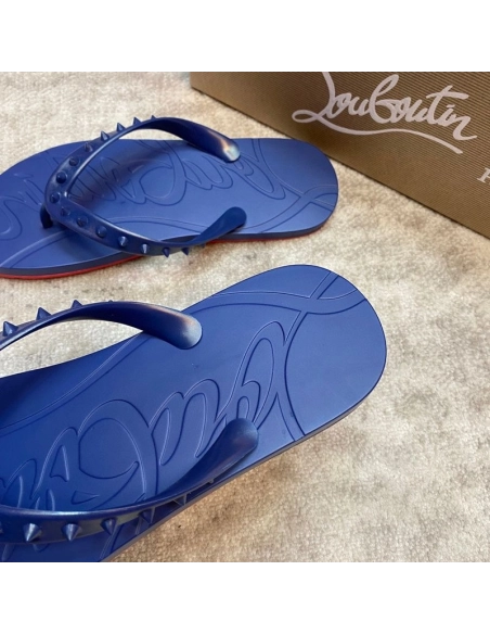 Fake Christian Louboutin Loubi Rubber Flip Flops, Knockoff Christian Louboutin Shoes