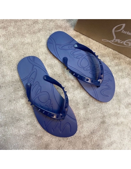 Fake Christian Louboutin Loubi Rubber Flip Flops, Knockoff Christian Louboutin Shoes