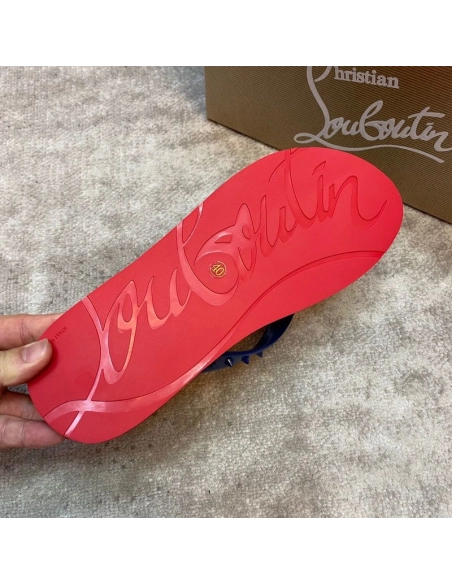 Fake Christian Louboutin Loubi Rubber Flip Flops, Knockoff Christian Louboutin Shoes