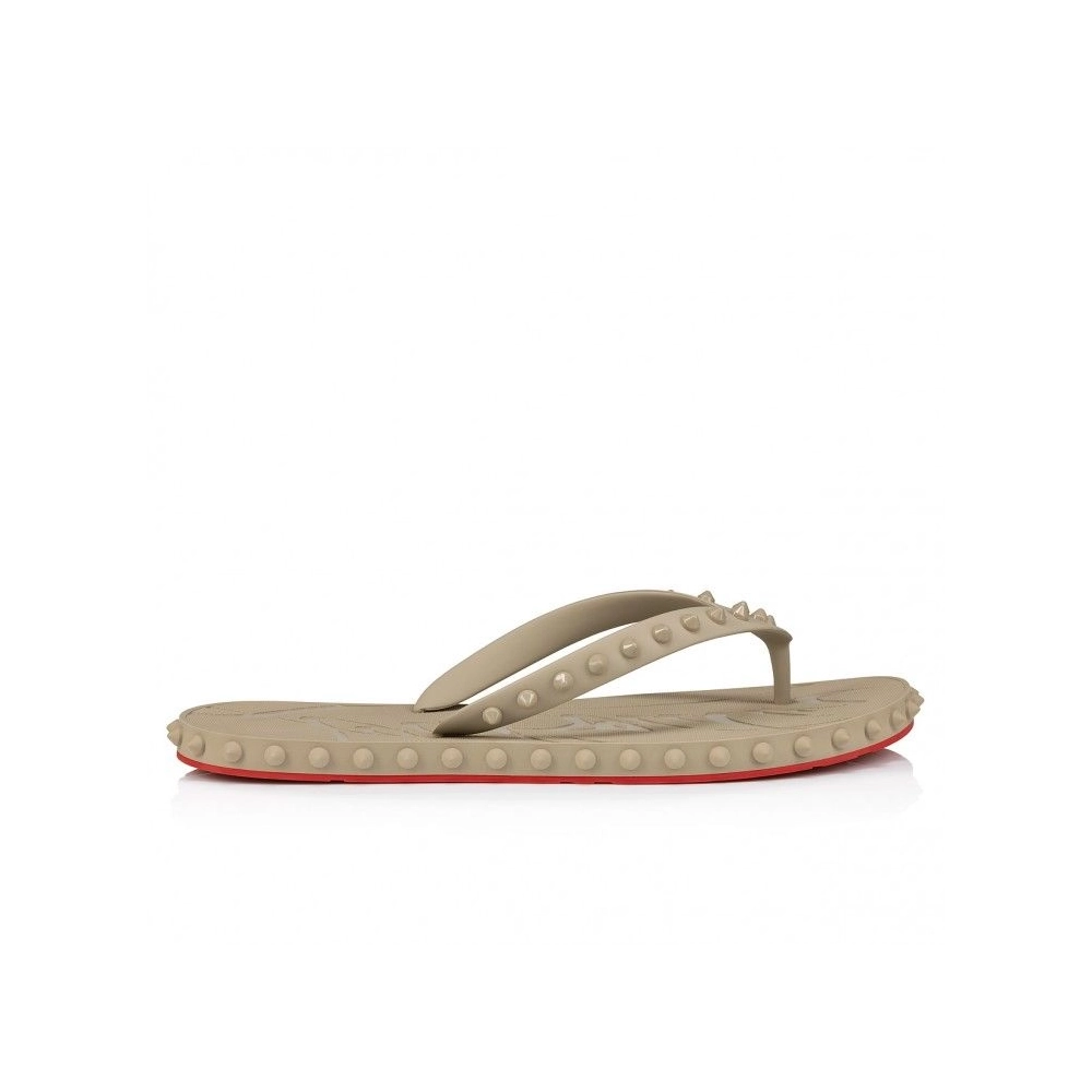 Knockoff Christian Louboutin Super Loubi Flip Mules Rubber Saharienne, Fake Christian Louboutin Shoes