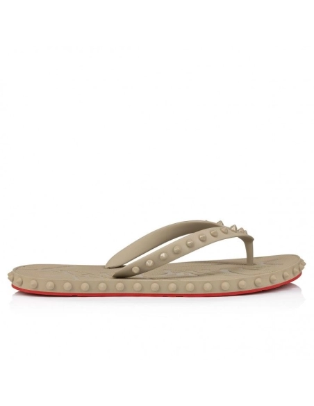 Knockoff Christian Louboutin Super Loubi Flip Mules Rubber Saharienne, Fake Christian Louboutin Shoes