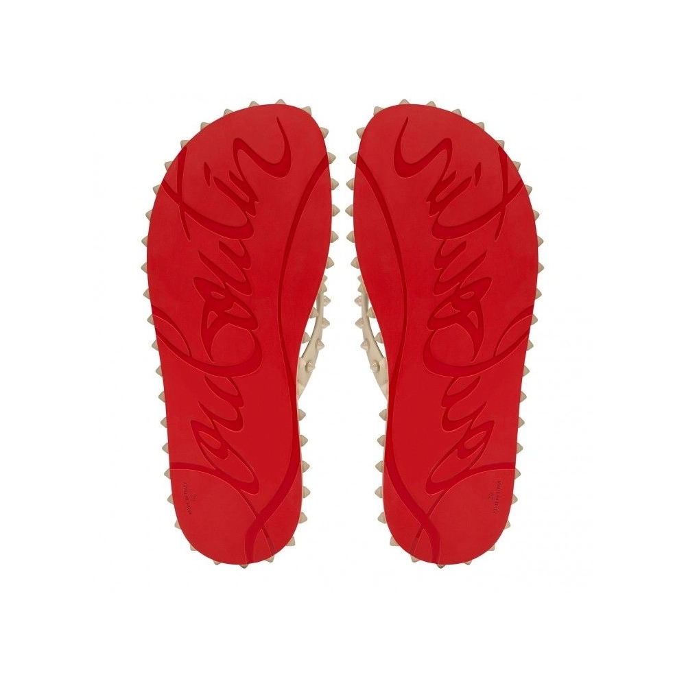 Knockoff Christian Louboutin Super Loubi Flip Mules Rubber Saharienne, Fake Christian Louboutin Shoes
