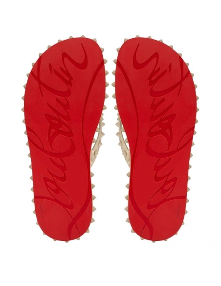 Knockoff Christian Louboutin Super Loubi Flip Mules Rubber Saharienne, Fake Christian Louboutin Shoes