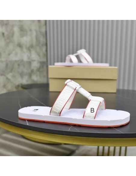 Replica Christian Louboutin Surf Flat Sandals Rubber White, Knockoff Christian Louboutin Shoes