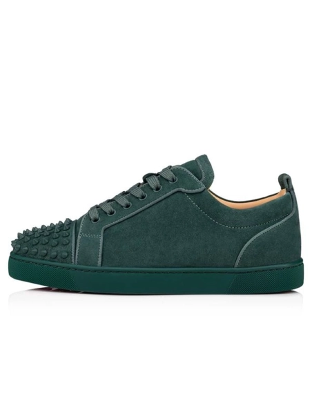 Christian Louboutin Louis Junior Verveine/verveine Mat Suede Leather