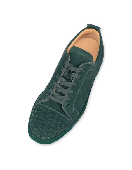 Christian Louboutin Louis Junior Verveine/verveine Mat Suede Leather