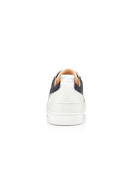 Christian Louboutin Louis Junior Version Blue Ivoire Suede Leather