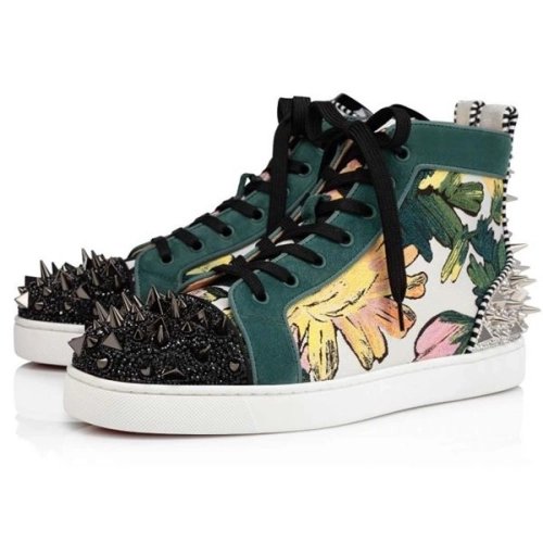 cheap Christian Louboutin High top Lou Pik Pik Strass Orlato Version Multi Fabric sale