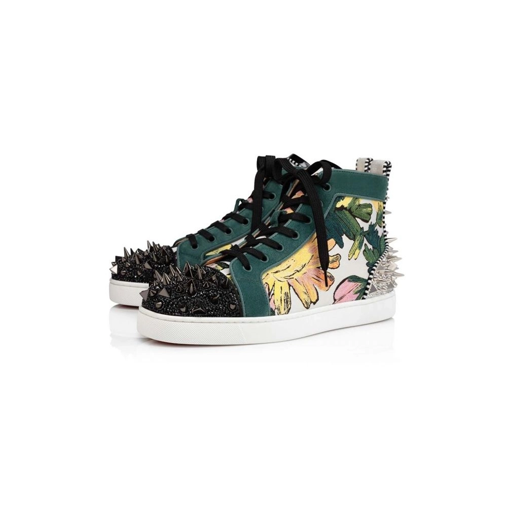 cheap Christian Louboutin High top Lou Pik Pik Strass Orlato Version Multi Fabric sale