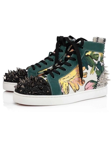 cheap Christian Louboutin High top Lou Pik Pik Strass Orlato Version Multi Fabric sale