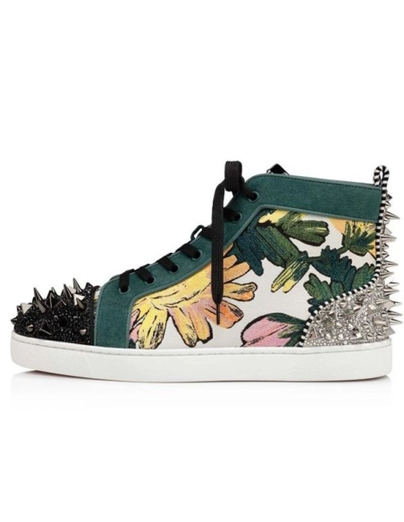 cheap Christian Louboutin High top Lou Pik Pik Strass Orlato Version Multi Fabric sale