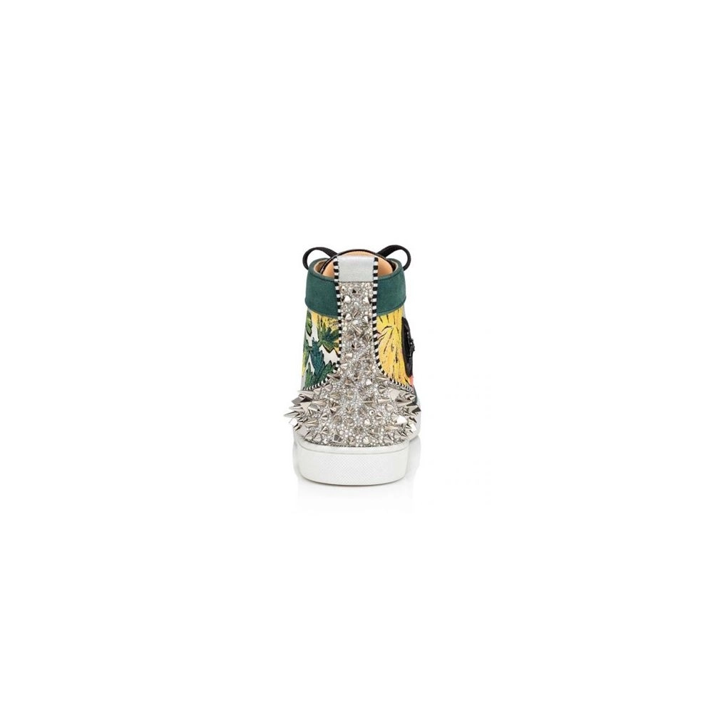 cheap Christian Louboutin High top Lou Pik Pik Strass Orlato Version Multi Fabric sale