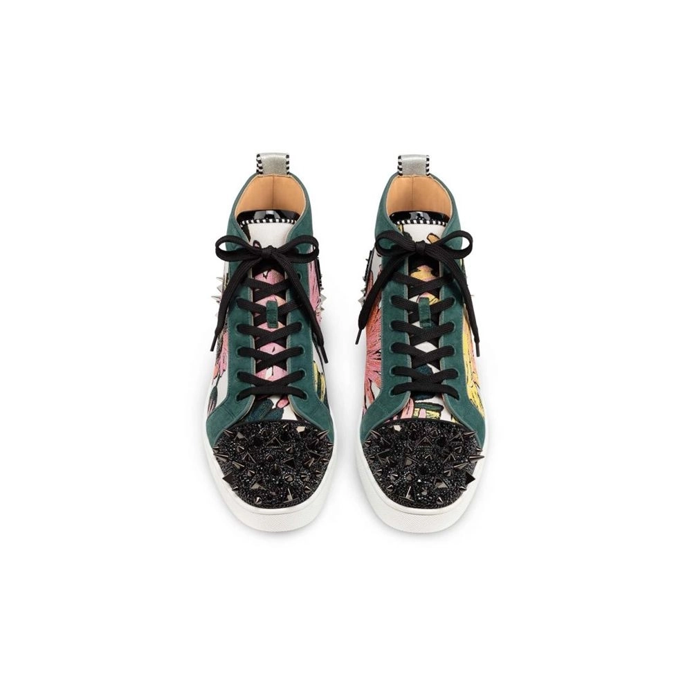 cheap Christian Louboutin High top Lou Pik Pik Strass Orlato Version Multi Fabric sale