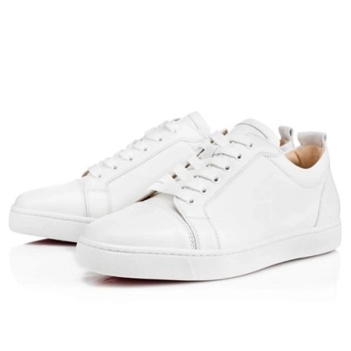 cheap Christian Louboutin  Louis Junior White Calf sale