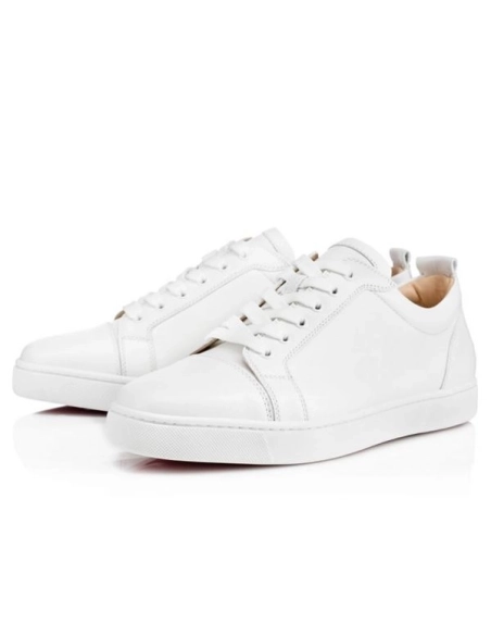 cheap Christian Louboutin  Louis Junior White Calf sale