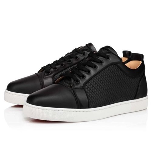 cheap Christian Louboutin  Louis Junior Orlato Black Gomme sale