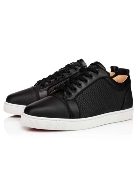 cheap Christian Louboutin  Louis Junior Orlato Black Gomme sale