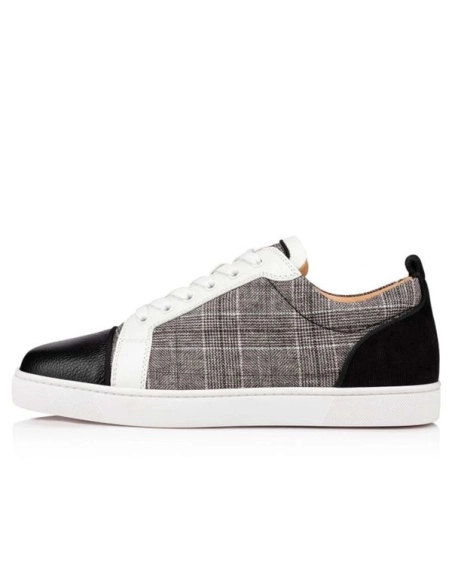 cheap Christian Louboutin  Louis Junior Orlato Version Grey Velvet sale