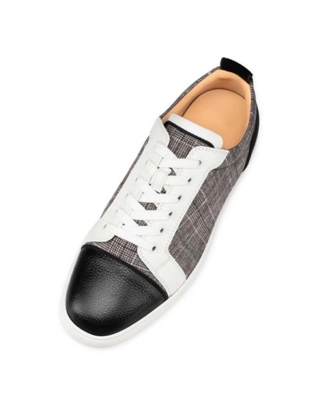 cheap Christian Louboutin  Louis Junior Orlato Version Grey Velvet sale