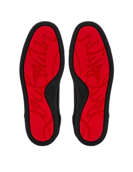 cheap Christian Louboutin Fun Louis Junior Spikes Black/black Gun sale