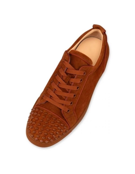 cheap Christian Louboutin Louis Junior Spikes SP Foxy/foxy Mat Veau Velours sale