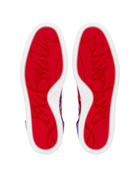 cheap Christian Louboutin Louis Junior Spikes Orlato Flat Version Multi Calf sale