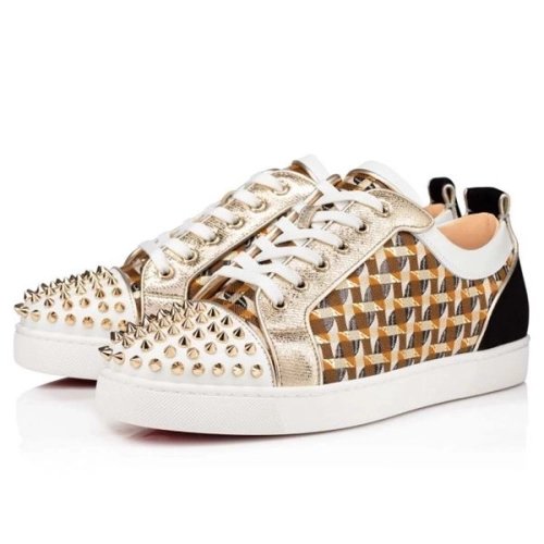 cheap Christian Louboutin Louis Junior Spikes Orlato Version Multi Calf For Men sale