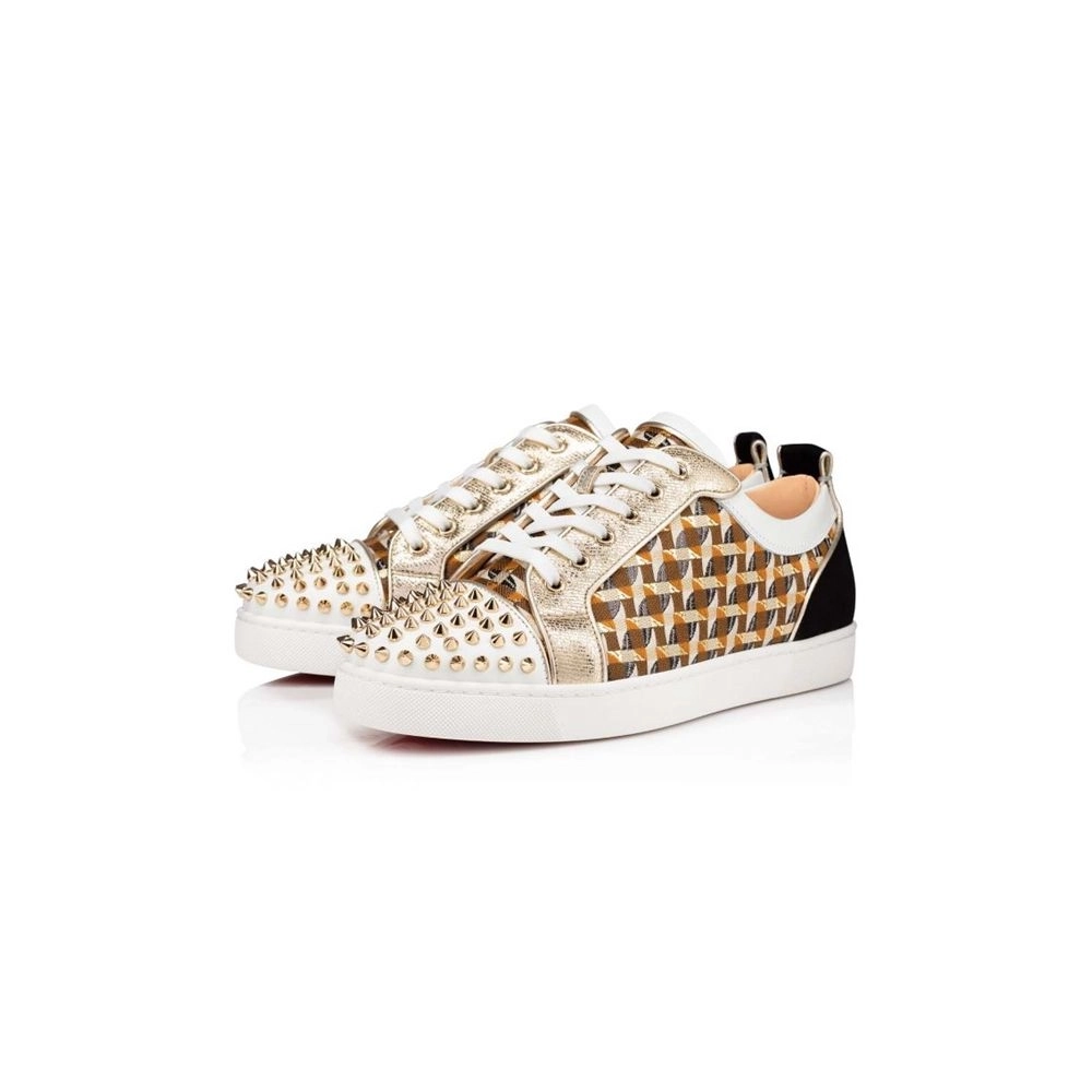 cheap Christian Louboutin Louis Junior Spikes Orlato Version Multi Calf For Men sale