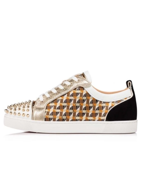 cheap Christian Louboutin Louis Junior Spikes Orlato Version Multi Calf For Men sale