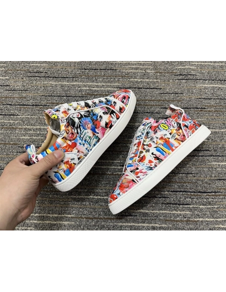 Replica Christian Louboutin Louis Junior Orlato Oh Xtian Sneakers Calf Leather Multi