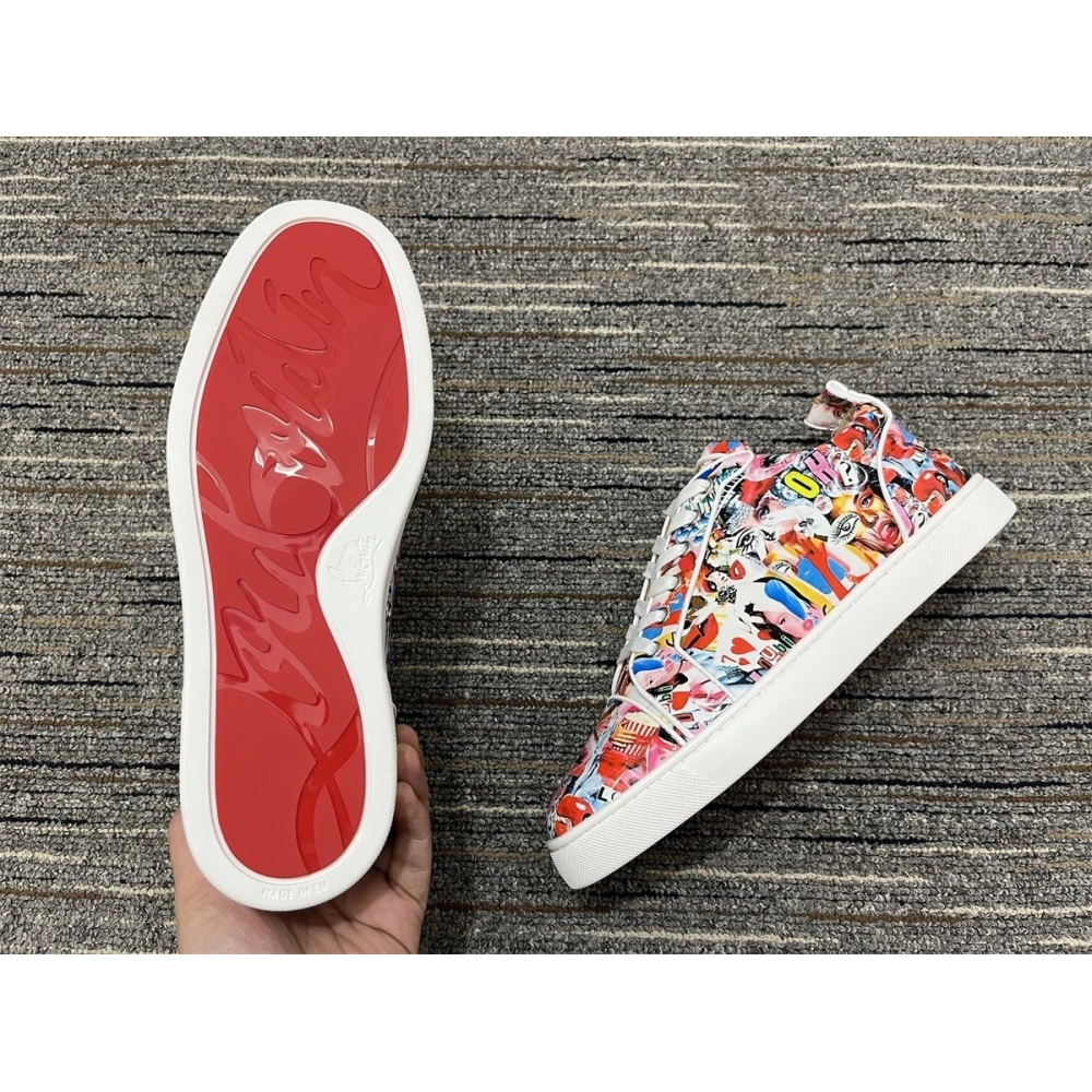 Replica Christian Louboutin Louis Junior Orlato Oh Xtian Sneakers Calf Leather Multi