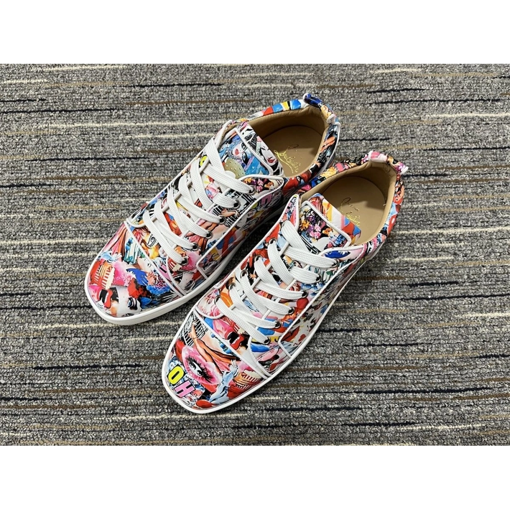Replica Christian Louboutin Louis Junior Orlato Oh Xtian Sneakers Calf Leather Multi