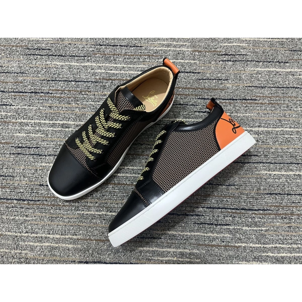 Replica Christian Louboutin Fun Louis Junior Sneakers Leather and Fabric Multi