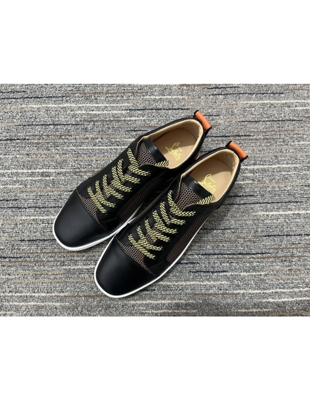 Replica Christian Louboutin Fun Louis Junior Sneakers Leather and Fabric Multi