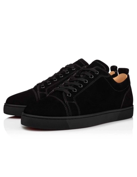 Cheap Christian Louboutin Louis Junior Sneakers Veau Velours Black Sale Online