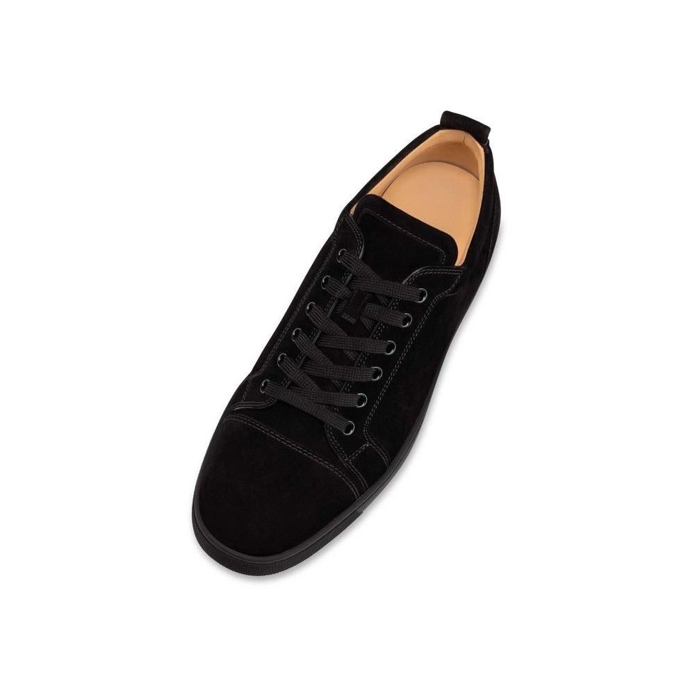 Cheap Christian Louboutin Louis Junior Sneakers Veau Velours Black Sale Online