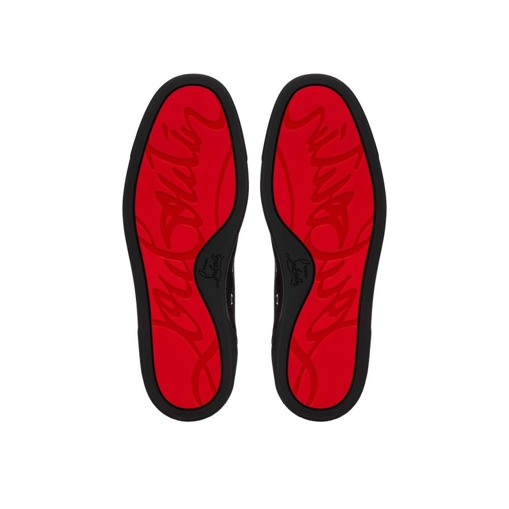 Cheap Christian Louboutin Louis Junior Sneakers Veau Velours Black Sale Online