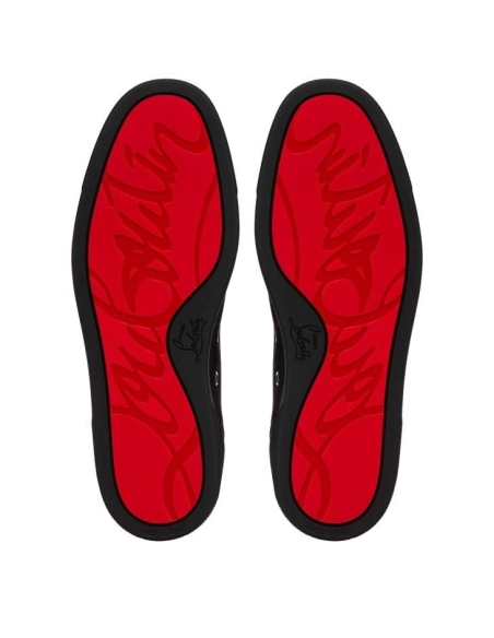 Cheap Christian Louboutin Louis Junior Sneakers Veau Velours Black Sale Online