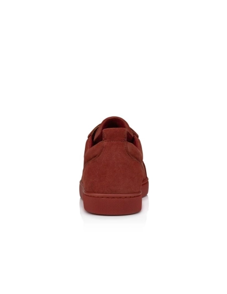 Discount Christian Louboutin Louis Junior Spikes Sneakers Veau Velours And Spikes Brownie