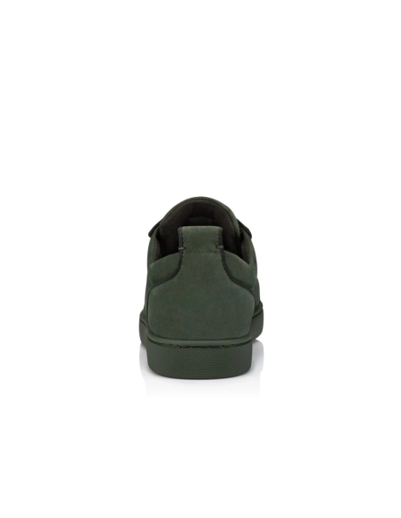 Discount Christian Louboutin Louis Junior Spikes Sneakers Veau Velours Tennessee Green Outlet